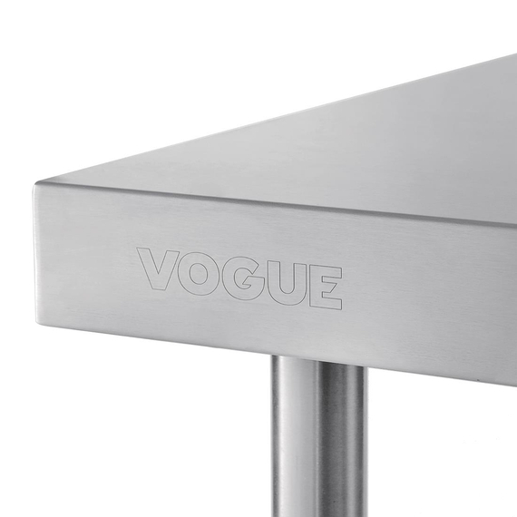 Vogue Edelstahl Arbeitstisch mit Aufkantung und Regalboden 90 x 60cm 7 Vogue Edelstahl Arbeitstisch mit Aufkantung und Regalboden 90 x 60cm