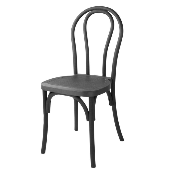 Bolero Soho Bentwood Style Harzstühle Schwarz (4 Stück) Bolero Soho Bentwood Style Harzstühle Schwarz (4 Stück)