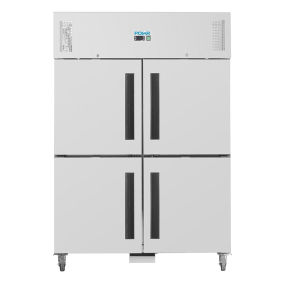 Polar Serie G Gefrierschrank Edelstahl mit geteilten Türen 1200L 5 Polar Serie G Gefrierschrank Edelstahl mit geteilten Türen 1200L