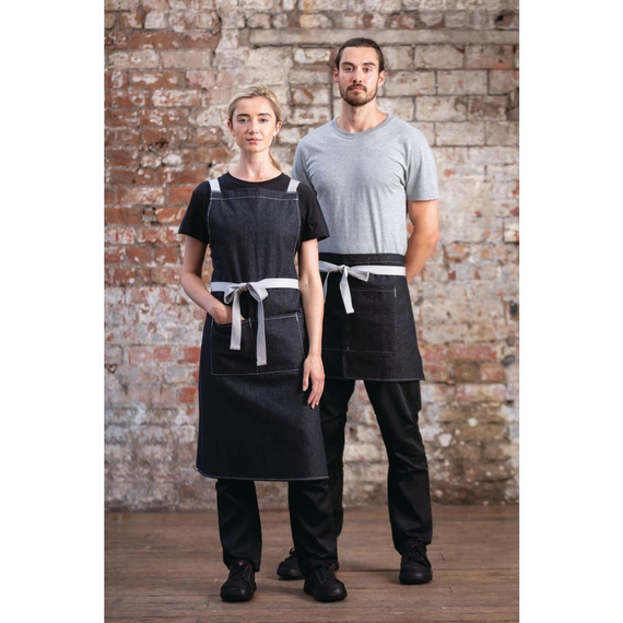 Southside kurze Denimbistroschürze schwarz 3 Southside kurze Denimbistroschürze schwarz