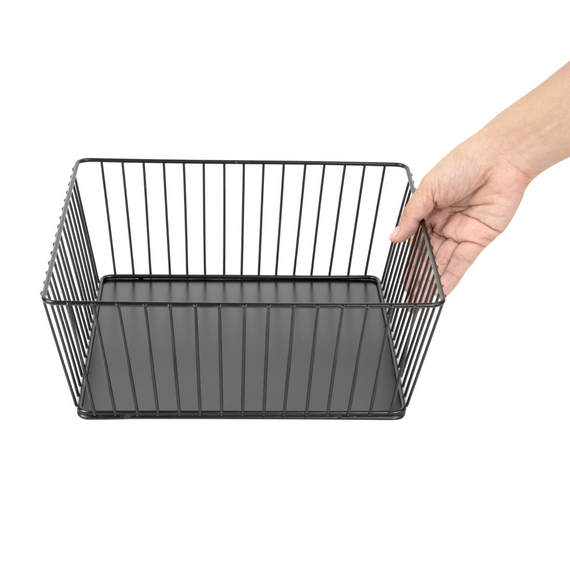 Olympia Draht-Präsentationstablett für Speisen, quadratisch, schwarz, 280 x 280 x 100 mm 6 Olympia Draht-Präsentationstablett für Speisen, quadratisch, schwarz, 280 x 280 x 100 mm