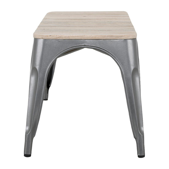 Bolero Bistro Indoor Bank Mit Lattenplatte Aus Mangoholz & Gunmetal Rahmen 850mm (2 Stück) 2 Bolero Bistro Indoor Bank Mit Lattenplatte Aus Mangoholz & Gunmetal Rahmen 850mm (2 Stück)