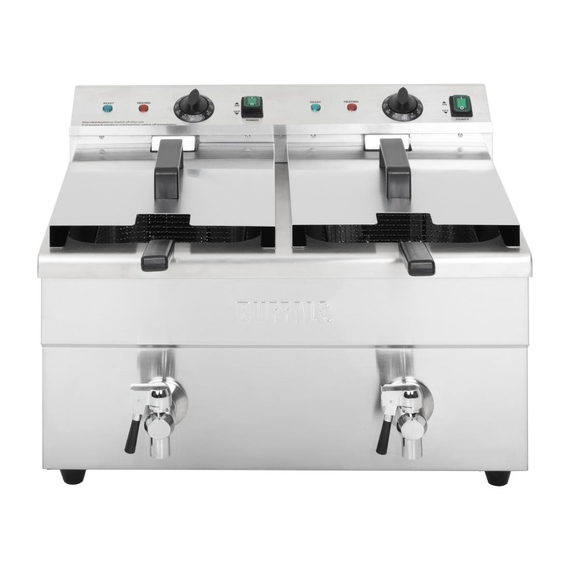 Buffalo Doppel-Induktionsfritteuse 2x 3000W 2 Buffalo Doppel-Induktionsfritteuse 2x 3000W
