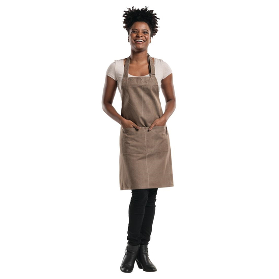 Chaud Devant Latzschürze brauner Denim 1 Chaud Devant Latzschürze brauner Denim