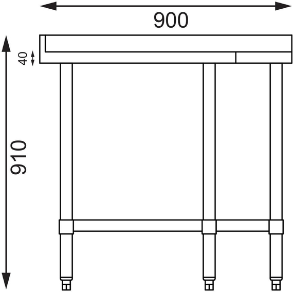 Vogue Arbeitsecktisch mit Aufkantung und Regalboden 90 x 70cm Vogue Arbeitsecktisch mit Aufkantung und Regalboden 90 x 70cm