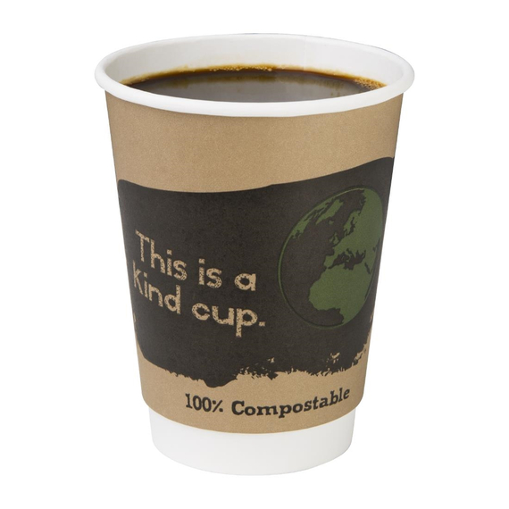 Fiesta Compostable Kompostierbare Heißgetränkebecher doppelwandig 35,5cl (500 Stück) 9 Fiesta Compostable Kompostierbare Heißgetränkebecher doppelwandig 35,5cl (500 Stück)