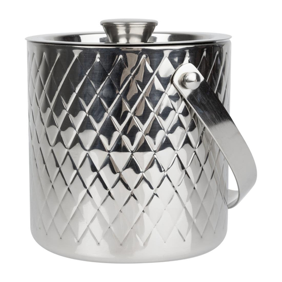 Olympia Geo doppelwandiger Eiskübel Edelstahl - 2Ltr Olympia Geo doppelwandiger Eiskübel Edelstahl - 2Ltr