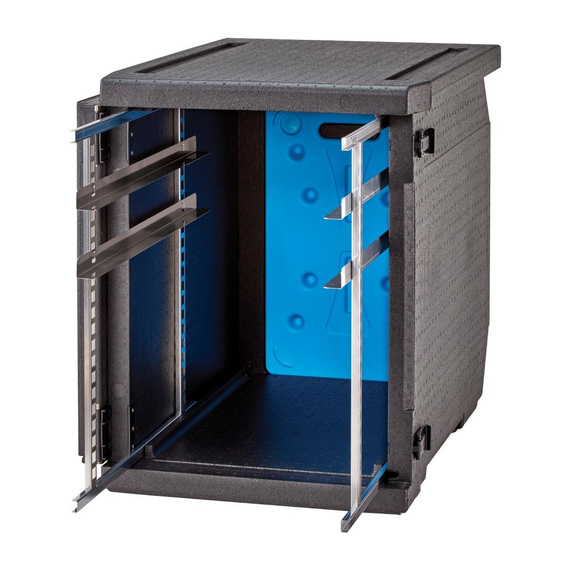 Cambro isolierter Frontlader Lebensmitteltransportbehälter 155L mit verstellbaren Schienen 5 Cambro isolierter Frontlader Lebensmitteltransportbehälter 155L mit verstellbaren Schienen
