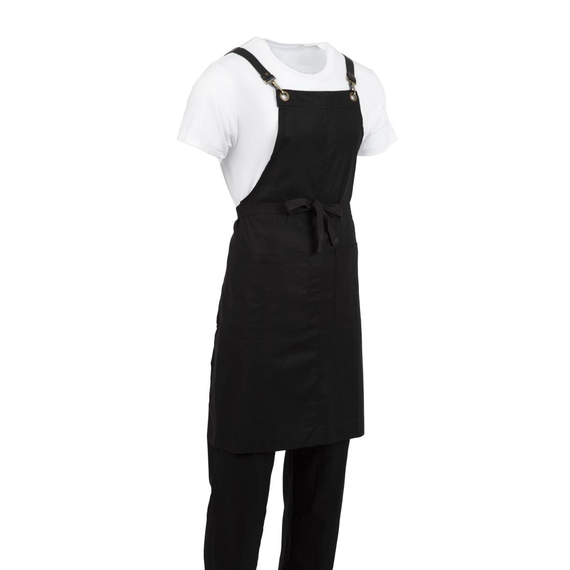 Southside Leinen Latzschürze Schwarz 4 Southside Leinen Latzschürze Schwarz