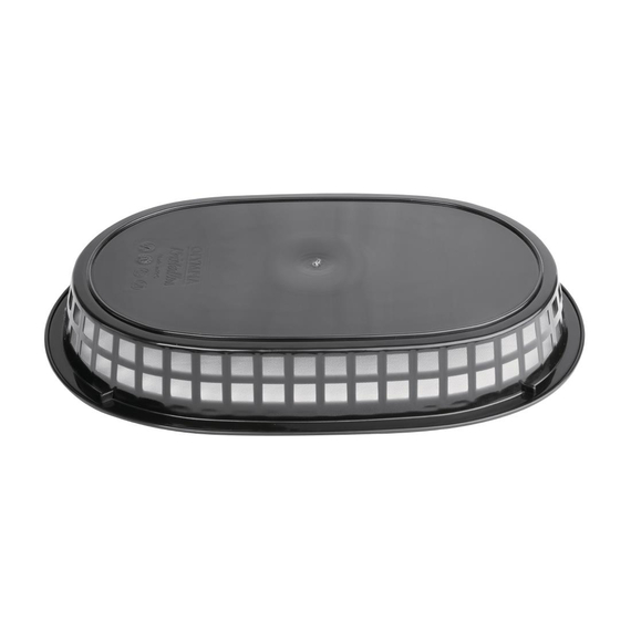 Olympia ovale Servierkörbe Kunststoff schwarz (6 Stück) 2 Olympia ovale Servierkörbe Kunststoff schwarz (6 Stück)