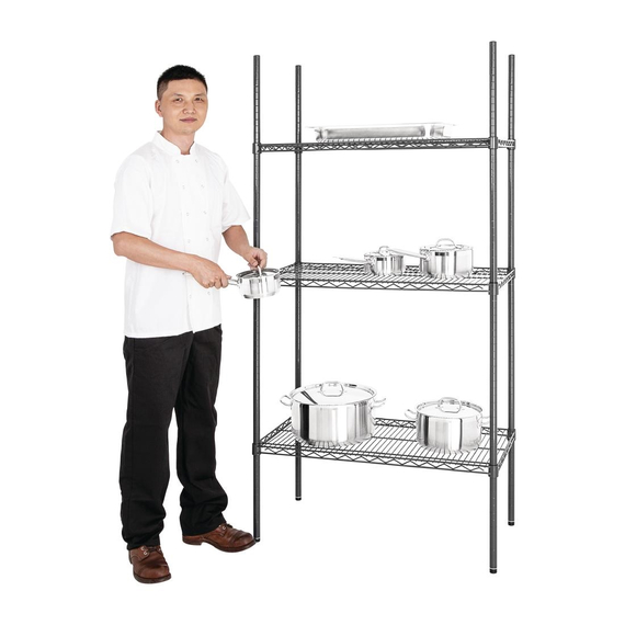 Nisbets Essentials 3-stöckiges Regal 1820 x 915 x 457mm 2 Nisbets Essentials 3-stöckiges Regal 1820 x 915 x 457mm
