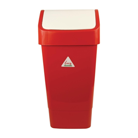 SYR Abfalleimer mit Schwingdeckel rot 50L SYR Abfalleimer mit Schwingdeckel rot 50L