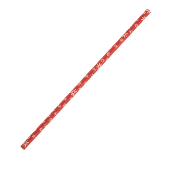 Fiesta Kompostierbare Schneeflocken Papierstrohhalme 210mm (250 Stück) 1 Fiesta Kompostierbare Schneeflocken Papierstrohhalme 210mm (250 Stück)