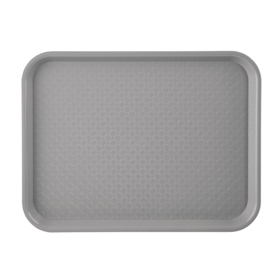 Olympia Kristallon Polypropylen Fast-Food-Tablett Grau Klein 345mm 3 Olympia Kristallon Polypropylen Fast-Food-Tablett Grau Klein 345mm
