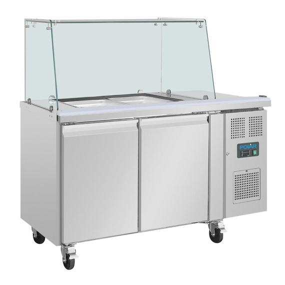 Polar U-Serie Premium Zweitürige Saladette Thekenkühlschrank der mit Schutz Polar U-Serie Premium Zweitürige Saladette Thekenkühlschrank der mit Schutz