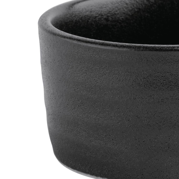 Olympia Cavolo Strukturierte schwarze Dip-Schale - 67mm (12 Stück) 2 Olympia Cavolo Strukturierte schwarze Dip-Schale - 67mm (12 Stück)