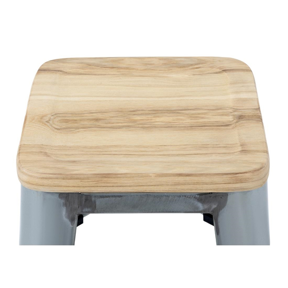 Bolero Bistro-Hohehocker mit Holzsitzauflage aus verzinktem Stahl (4 Stück) 5 Bolero Bistro-Hohehocker mit Holzsitzauflage aus verzinktem Stahl (4 Stück)