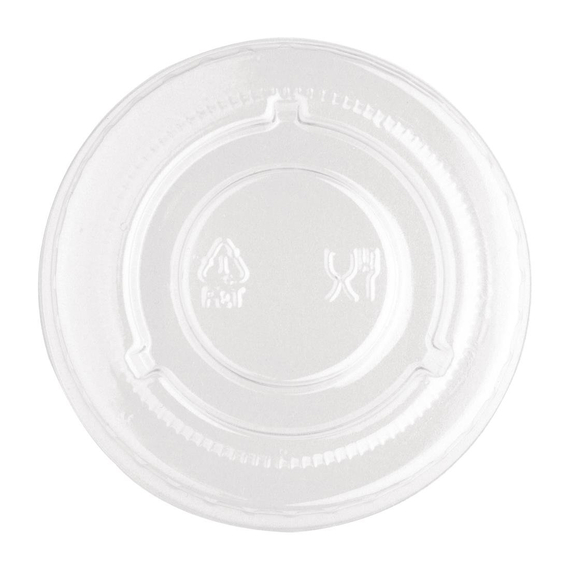 Fiesta Becherdeckel aus recycelbarem PET-Bagasse, transparent (1000 Stück) Fiesta Becherdeckel aus recycelbarem PET-Bagasse, transparent (1000 Stück)