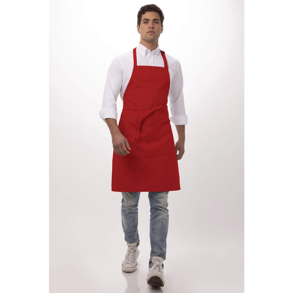 Chef Works Latzschürze Rot 6 Chef Works Latzschürze Rot