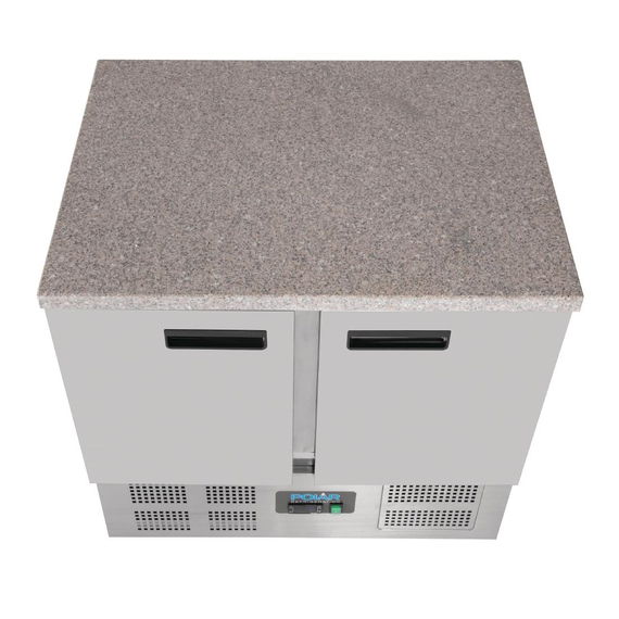 Polar Serie G Thekenkühltisch mit Marmorarbeitsfläche 2-türig 240L 6 Polar Serie G Thekenkühltisch mit Marmorarbeitsfläche 2-türig 240L