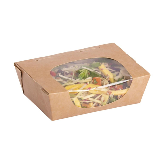 Colpac Zest Kompostierbare Salatboxen mit Sichtfenster 825ml (250 Stück) Colpac Zest Kompostierbare Salatboxen mit Sichtfenster 825ml (250 Stück)