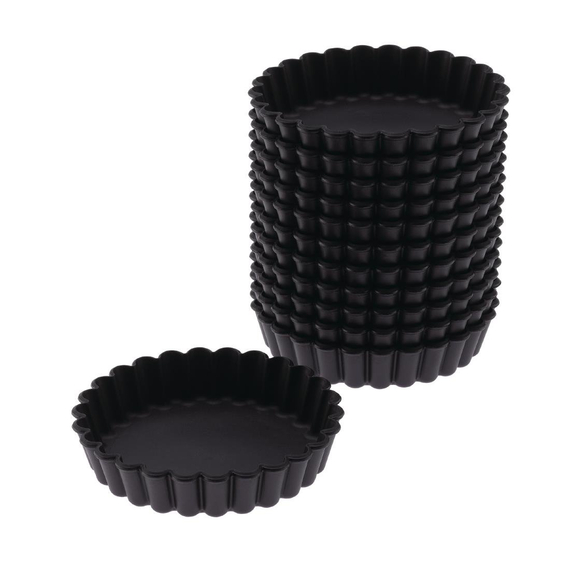 Matfer Bourgeat runde gerillte Törtchenform 10cm (12 Stück) 2 Matfer Bourgeat runde gerillte Törtchenform 10cm (12 Stück)