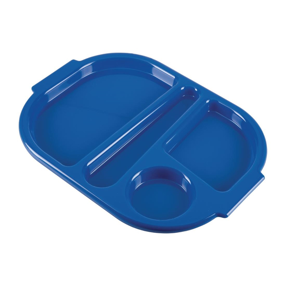 Olympia Kristallon Kleines Menü Tablett aus Polycarbonat für Lebensmittel Blau 322mm (10 Stück) 4 Olympia Kristallon Kleines Menü Tablett aus Polycarbonat für Lebensmittel Blau 322mm (10 Stück)