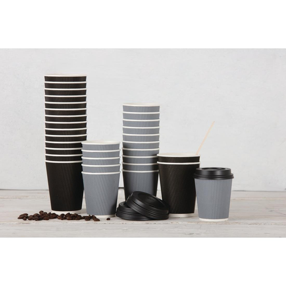 Fiesta Recyclable Deckel für 340ml- und 455ml-Heißgetränkebecher schwarz (1000 Stück) 5 Fiesta Recyclable Deckel für 340ml- und 455ml-Heißgetränkebecher schwarz (1000 Stück)