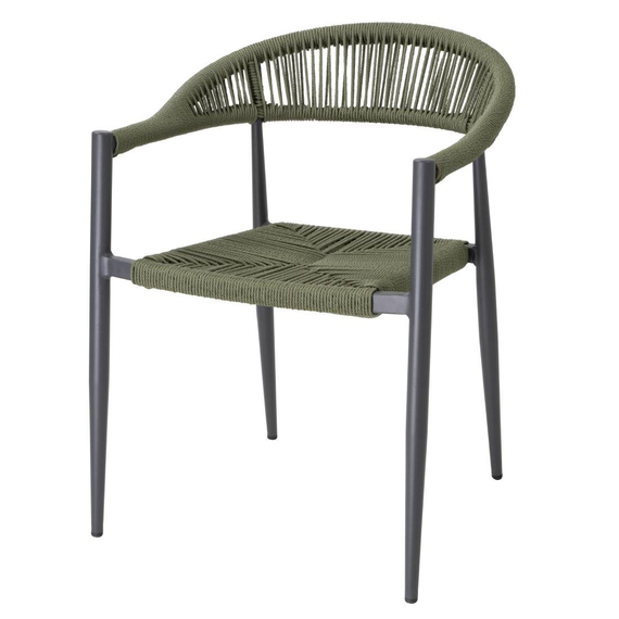 Bolero Eden PE Twist Rattan Outdoor Armstuhl Grün (4 Stück) Bolero Eden PE Twist Rattan Outdoor Armstuhl Grün (4 Stück)