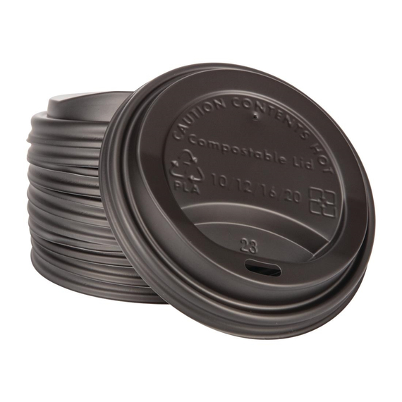 Fiesta Compostable kompostierbarer Deckel für Heißgetränkebecher 34cl (1000 Stück) 3 Fiesta Compostable kompostierbarer Deckel für Heißgetränkebecher 34cl (1000 Stück)