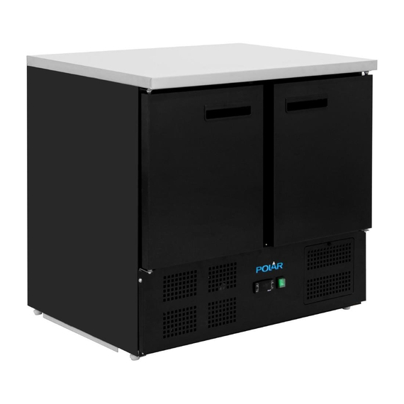 Polar G-Series Doppel Tür Kühlschrank Theke Schwarz 257Ltr 2 Polar G-Series Doppel Tür Kühlschrank Theke Schwarz 257Ltr