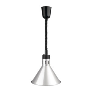 Buffalo ausziehbare konische Wärmelampe mit Silber-Finish