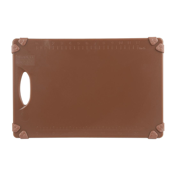 Hygiplas Gewerbliches Grip-Schneidebrett Braun 458x306mm 1 Hygiplas Gewerbliches Grip-Schneidebrett Braun 458x306mm