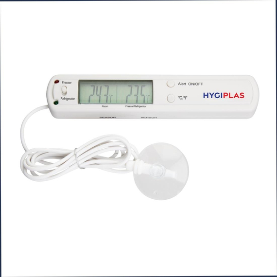 Hygiplas Thermometer mit Alarm für Kühlschränke und Gefriergeräte Hygiplas Thermometer mit Alarm für Kühlschränke und Gefriergeräte
