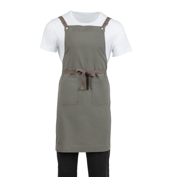 Southside Baumwoll-Canvas Latzschürze Khaki Southside Baumwoll-Canvas Latzschürze Khaki