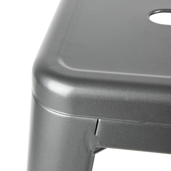 Bolero Bistro Stahlhocker mit Rückenlehne Gun Metal Grey (4 Stück) 3 Bolero Bistro Stahlhocker mit Rückenlehne Gun Metal Grey (4 Stück)