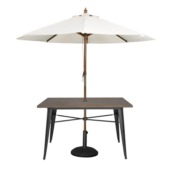 Bolero Kompletter Outdoor Tisch 120x76x76cm Dunkles Holz 5 Bolero Kompletter Outdoor Tisch 120x76x76cm Dunkles Holz