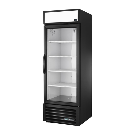 True aufrecht stehender Kühlschrank mit Einzeltür, Aluminium True aufrecht stehender Kühlschrank mit Einzeltür, Aluminium
