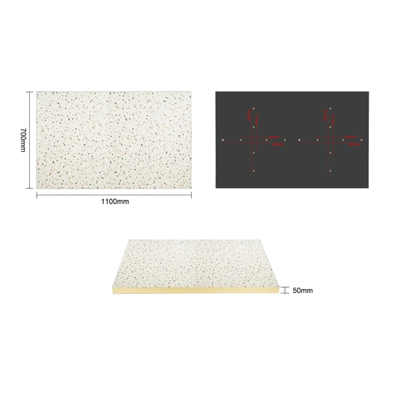 Rechteckige Tischplatte im Bolero-Terrazzo-Stil, 1100 x 700 mm 5 Rechteckige Tischplatte im Bolero-Terrazzo-Stil, 1100 x 700 mm