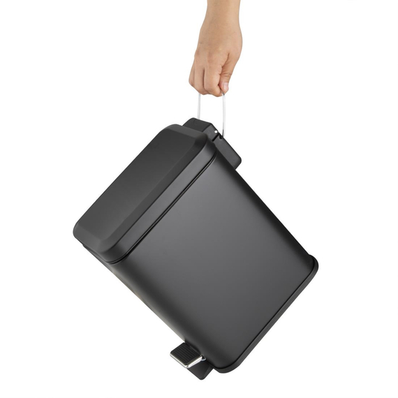Jantex Schmaler Waschraum Mülleimer Schwarz 5Ltr 2 Jantex Schmaler Waschraum Mülleimer Schwarz 5Ltr