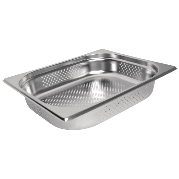 Vogue GN-Behälter Edelstahl 15cm GN1/2 gelocht 7 Vogue GN-Behälter Edelstahl 15cm GN1/2 gelocht