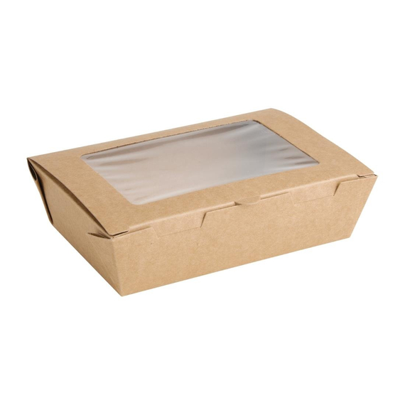 Fiesta Recycelbare Salatbox mit PET-Fenster 700ml (Packung mit 200 Stück) 2 Fiesta Recycelbare Salatbox mit PET-Fenster 700ml (Packung mit 200 Stück)