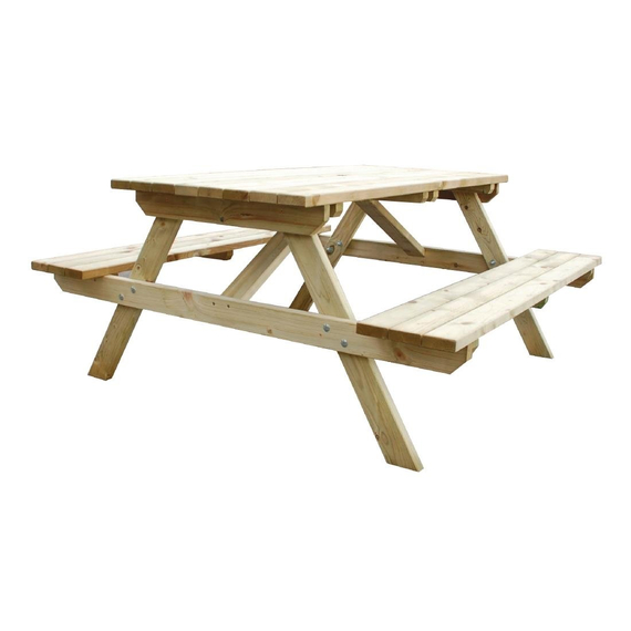 Picknickbank aus Holz für bis zu 6 Personen 3 Picknickbank aus Holz für bis zu 6 Personen