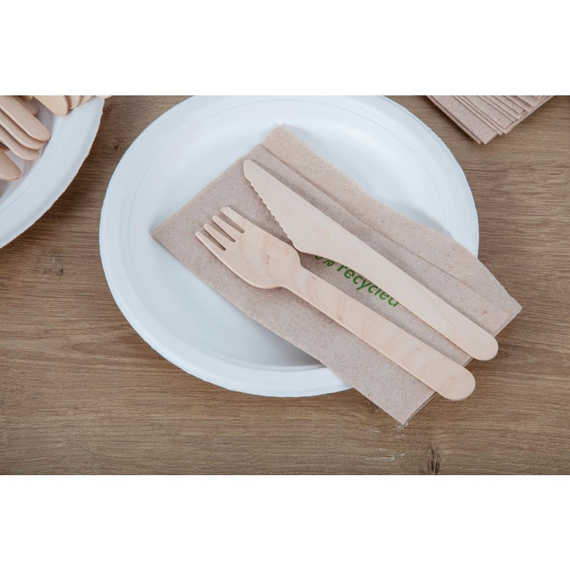 Fiesta Compostable Einweg Holzbesteck Messer Biologisch abbaubar (100 Stück) 1 Fiesta Compostable Einweg Holzbesteck Messer Biologisch abbaubar (100 Stück)