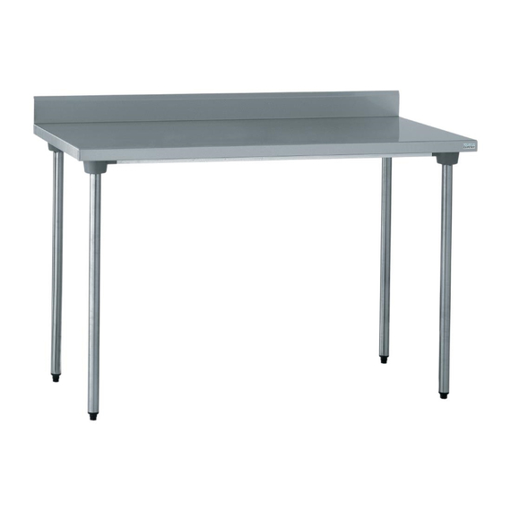 Tournus Edelstahltisch 1200 mm mit Aufkantung Tournus Edelstahltisch 1200 mm mit Aufkantung