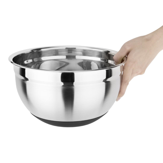 Vogue Edelstahlschüssel mit Silikonboden 5 Liter 3 Vogue Edelstahlschüssel mit Silikonboden 5 Liter