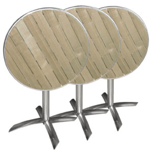 Bolero runder klappbarer Tisch Eschenholz 1 Bein 60cm