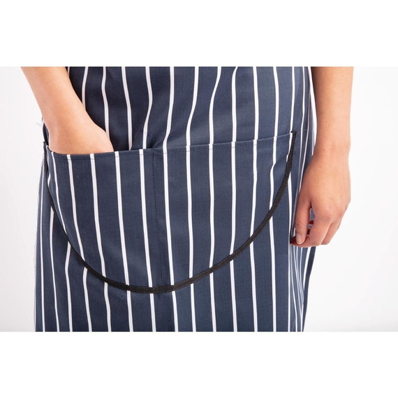 Whites Latzschürze mit Tasche blau-weiß gestreift 3 Whites Latzschürze mit Tasche blau-weiß gestreift