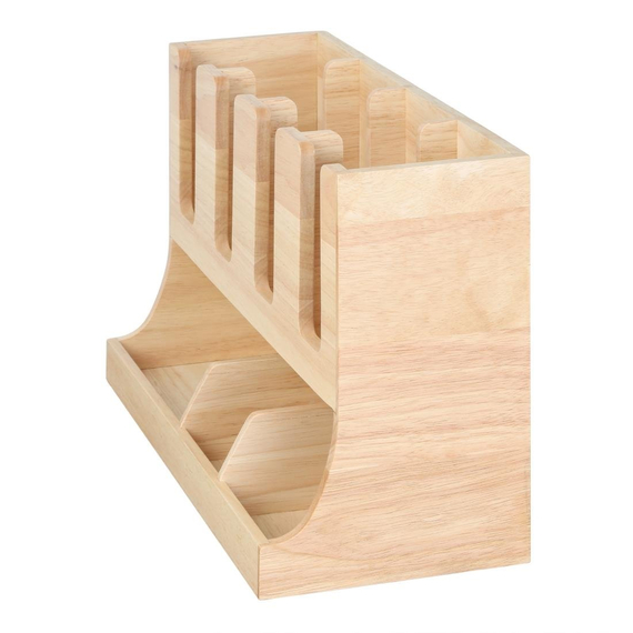 Olympia Tassen- und Gewürzstation aus Hevea-Holz 450x120x240mm 2 Olympia Tassen- und Gewürzstation aus Hevea-Holz 450x120x240mm