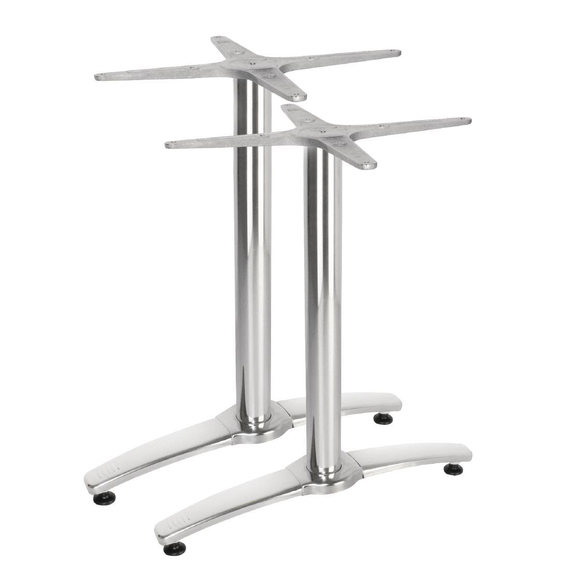 Bolero Doppeltischfuß Aluminium 67,3cm hoch (2 Stück) 4 Bolero Doppeltischfuß Aluminium 67,3cm hoch (2 Stück)